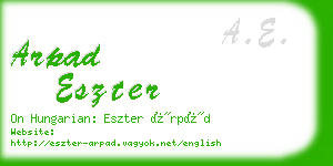 arpad eszter business card